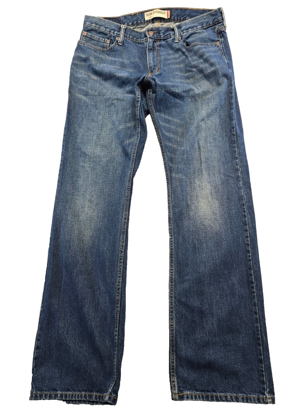 Levi's 514 Slim Straight Jeans Men's 36x34 Blue 100% Cotton Denim Size Waist 36